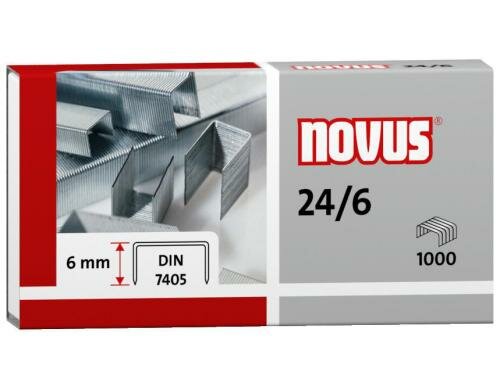 NOVUS 24/6 Heftklammern 1000 Klammern Inhalts der Packung: 1.000 Heftklammern