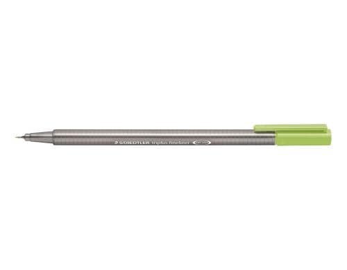STAEDTLER 334 Fineliner triplus Lindgrün superfeine,metallgefasste Spitze,ca.0,3mm