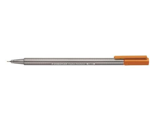 STAEDTLER 334 Fineliner triplus 0,3mm brau superfeine,metallgefasste Spitze,ca.0,3mm