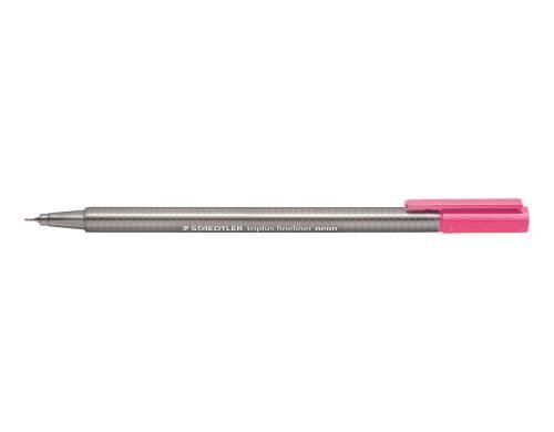 STAEDTLER 334Fineliner triplus neon pink superfeine,metallgefasste Spitze,ca.0,3mm