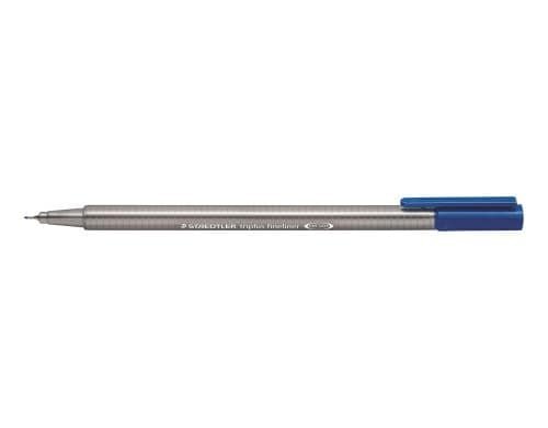 STAEDTLER 334 Fineliner triplus 0,3mm blau superfeine,metallgefasste Spitze,ca.0,3mm