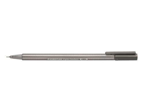 STAEDTLER 334 Fineliner triplus 0,3mm grau superfeine,metallgefasste Spitze,ca.0,3mm