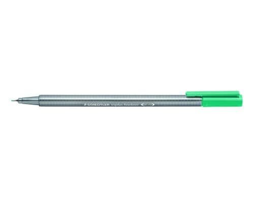 STAEDTLER 334 Fineliner triplus 0,3 grün superfeine,metallgefasste Spitze,ca.0,3mm