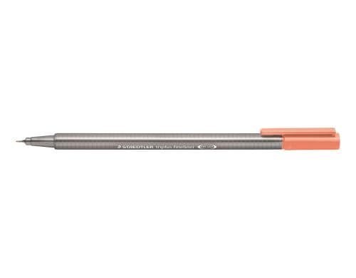 STAEDTLER 334 Fineliner triplus 0,3 salmon superfeine,metallgefasste Spitze,ca.0,3mm