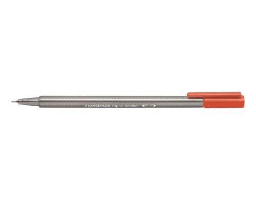 STAEDTLER Fineliner triplus scharlachrot superfeine,metallgefasste Spitze,ca.0,3mm