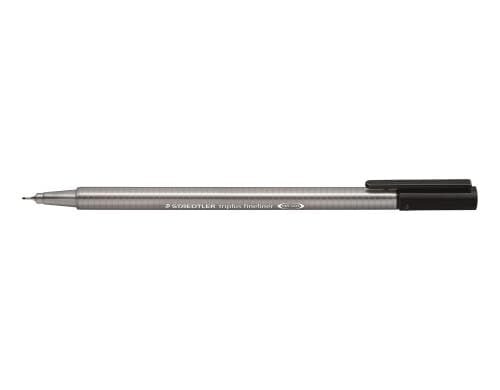 STAEDTLER Fineliner triplus 0,3 schwarz superfeine,metallgefasste Spitze,ca.0,3mm