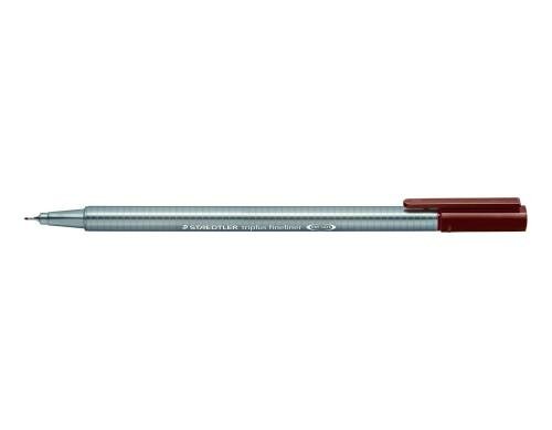 STAEDTLER Fineliner triplus 0,3 v. Dyke-br superfeine,metallgefasste Spitze,ca.0,3mm