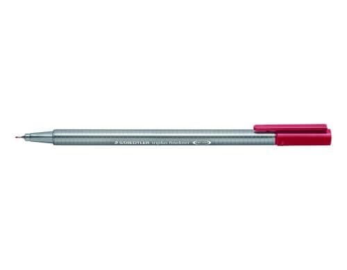 STAEDTLER Fineliner triplus 0,3 Karminrot superfeine,metallgefasste Spitze,ca.0,3mm