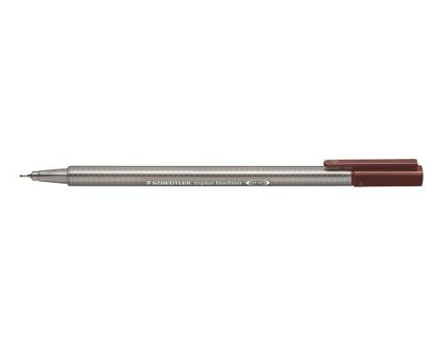 STAEDTLER 334 Fineliner triplus schokolade superfeine,metallgefasste Spitze,ca.0,3mm