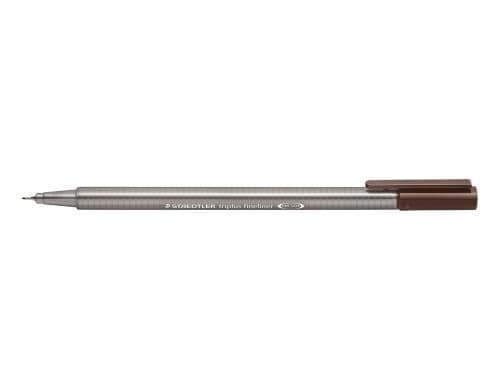 STAEDTLER 334 Fineliner triplus 0,3 Sepia superfeine,metallgefasste Spitze,ca.0,3mm