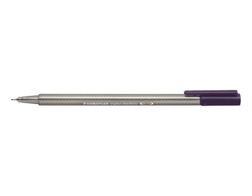 STAEDTLER 318 Fineliner triplus Rotviolett superfeine,metallgefasste Spitze,ca.0,3mm