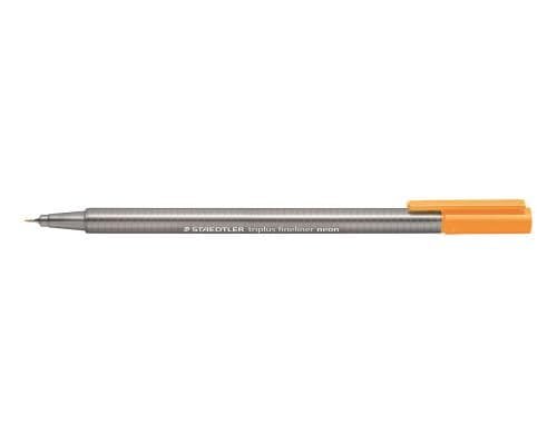 STAEDTLER 334 Fineliner trip neon orange superfeine,metallgefasste Spitze,ca.0,3mm