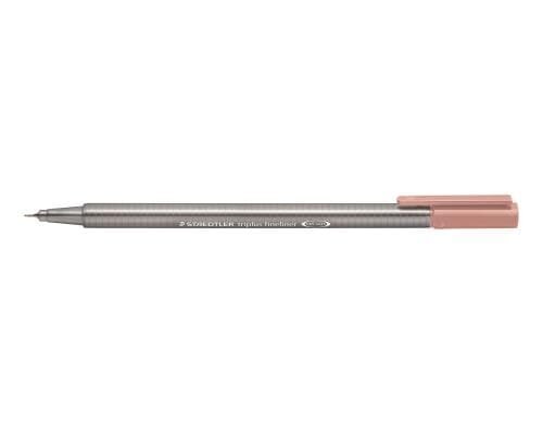 STAEDTLER 334 Fineliner triplus altrosa superfeine,metallgefasste Spitze,ca.0,3mm