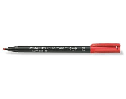 STAEDTLER 314Folienstift Lumocolor B rot permanent,B-Spitze, ca. 1.0-2.5 mm