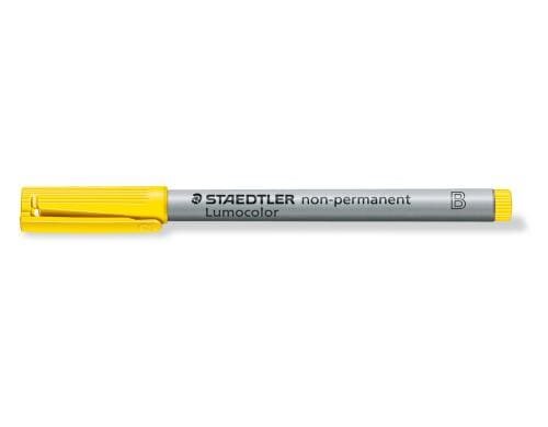STAEDTLER 312 Folienstift Lumocolor B gelb non-permanent, B-Spitze, ca. 1.0 mm-2.5 mm