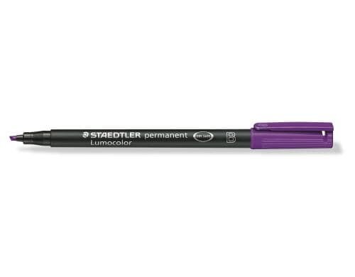 STAEDTLER 314 Folienstift Lumoc B violett permanent,B-Spitze, ca. 1.0-2.5 mm