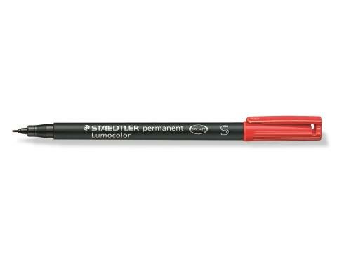 STAEDTLER 313 Folienstift Lumocolor S rot permanent, S-Spitze, ca. 0.4 mm