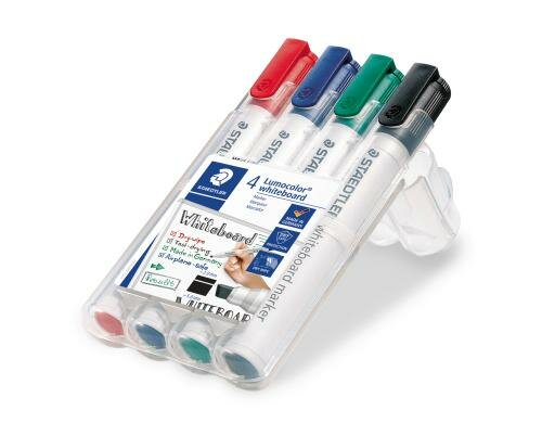 STAEDTLER 351 Whiteboardmarker 4er Et Strichstärke:ca.2-5mm,Schreibfarbe:r/b/g/s