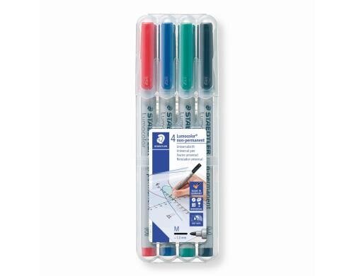 STAEDTLER 315 Folienstift Lumoc M 4St Box nonpermanent,M-Spitze, ca. 1.0 mm