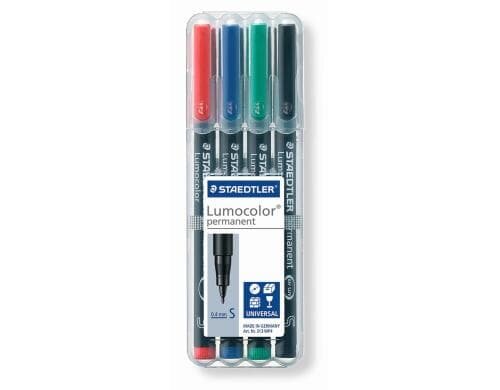 STAEDTLER 313 Folienstift Lumoc S 4St Box permanent, S-Spitze, ca. 0.4 mm