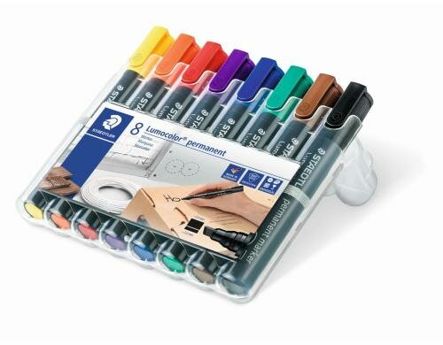 STAEDTLER 350 Marker Lumocolor perm 8St Strichstärke:ca.2-5mm,Schreibfarbe:r/b/g/s