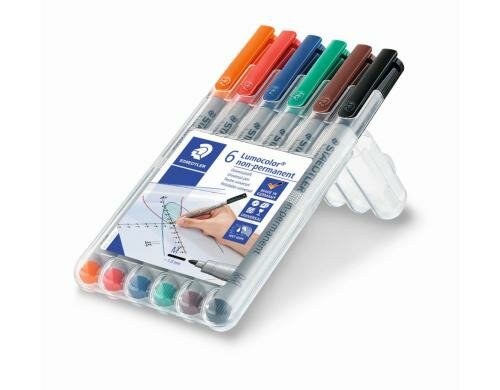 STAEDTLER 315 Folienstift Lumocolor M 6St nonpermanent,M-Spitze, ca. 1.0 mm
