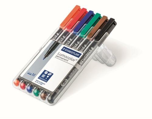 STAEDTLER 317 Folienstift Lumocolor M 6St permanent,M-Spitze, ca. 1.0 mm