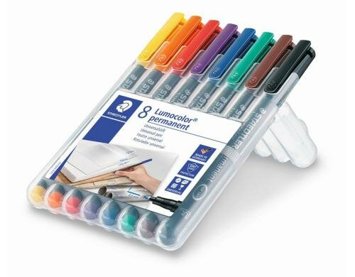 STAEDTLER 318 Folienstift Lumocolor F 8St permanent,S-Spitze, ca. 0.6 mm