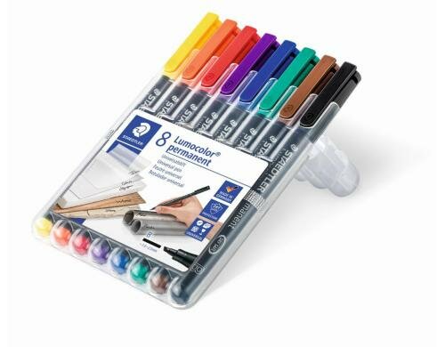 STAEDTLER 314 Folienstift Lumocolor B 8St permanent,B-Spitze, ca. 1.0-2.5 mm