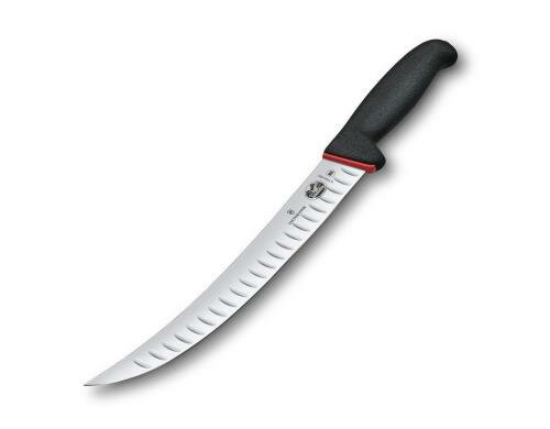 Victorinox Fibrox Dual Grip Schlachtmesser gebog.,schm.Klinge, Kullenschliff, 25cm