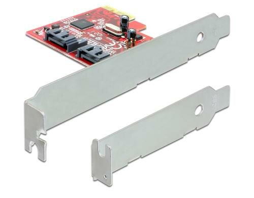 DeLock 2x SATA PCI-Ex1 Kontroller inkl. Low Profile Soltblech