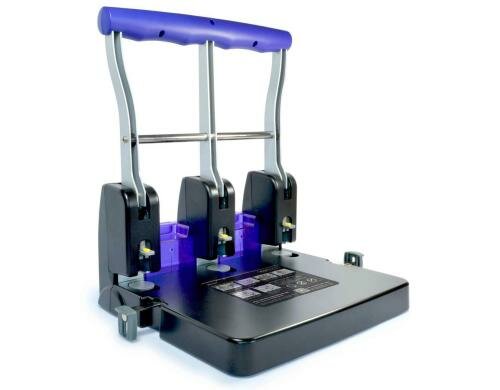 Rapesco P3100 3-Fach-Kraftlocher schwarz/violett