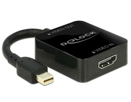 Monitoradapter HDMI zu Mini-DP1.2, schwarz HDMI-Buchse auf MiniDP-Stecker,4K/30Hz,15cm