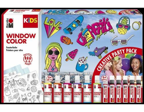 Marabu Window Color Party Pack für 4-6 Personen gleichzeitig