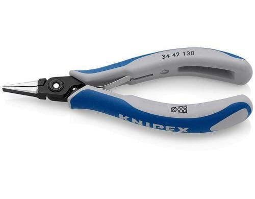 Knipex Präz.-Elektr.-Greifzange 130 mm Glatte Griffe, Kanten verrundet