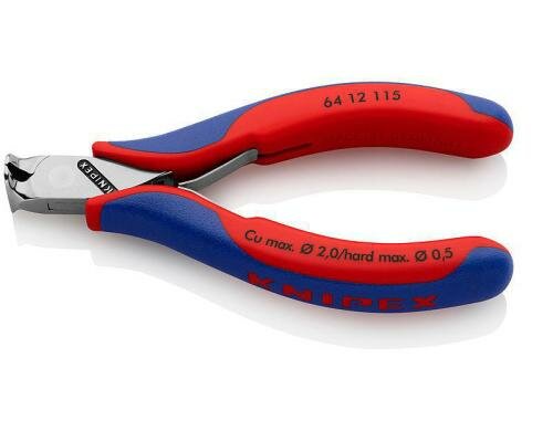 Knipex Elektronik-Vornschneider 115 mm spiegelpoliert, o. Facette