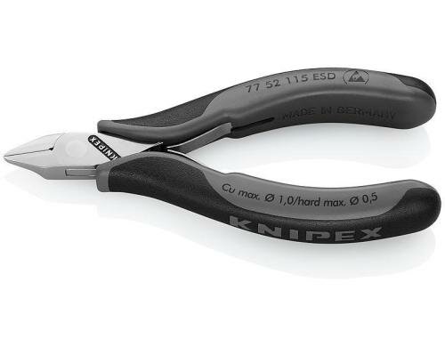 Knipex Elektronik-Seitenschneider ESD 115mm spiegelpoliert, weicher+mittelharter Draht