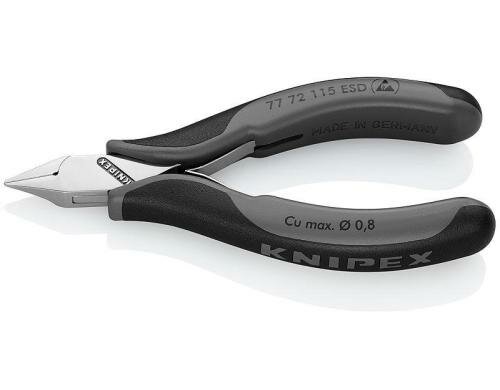 Knipex Elektronik-Seitenschneider ESD115 mm spiegelpoliert, nur weicher Draht