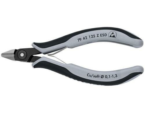 Knipex Präz.-Elektr.-Seitenschn. ESD 125 mm bruniert nur f.weichen Draht