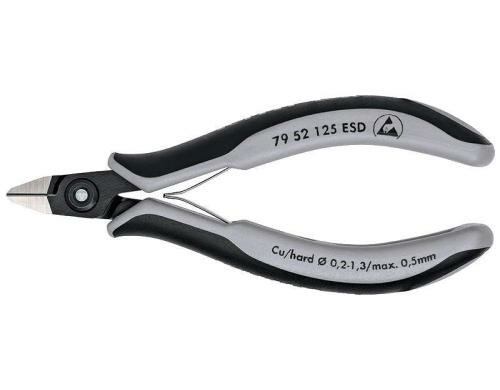 Knipex Präz.-Elektr.-Seitenschn. ESD 125 mm brüniert f.weiche,mittelharte&harte