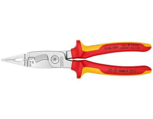 Knipex Elektro-Installationszange 200 mm verchromt