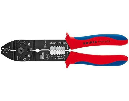 Knipex Crimpzange brüniert 230 mm mit Mehrkomponenten-Hüllen