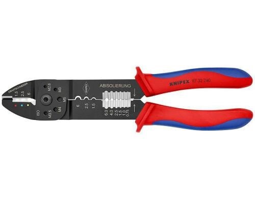 Knipex Crimpzange schwarz lackiert 240 mm mit Mehrkomponenten-Hüllen