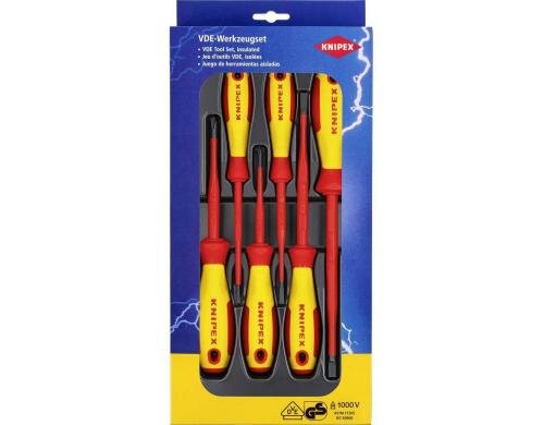 Knipex VDE Schraubendreher-Set 6-teilig 4xSchlitz/2xPhillips