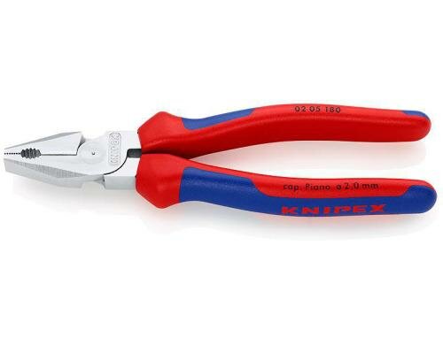 Knipex Kraft-Kombizange verchromt 180 mm mit Mehrkomponenten-Hüllen