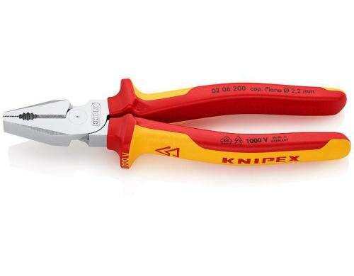 Knipex Kraft-Kombizange verchromt 200 mm Griffe isoliert