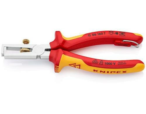 Knipex Abisolierzange verchromt 160 mm mit Öse