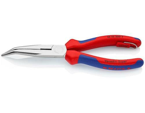 Knipex Flachrundzange mit Schneide 200 mm verchromt mit Öse
