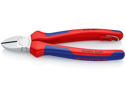 Knipex Seitenschneider verchromt 180 mm mit Öse