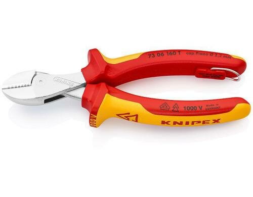 Knipex Kompakt-Seitenschneider X-Cut 160mm isol. 1000V, m. Öse
